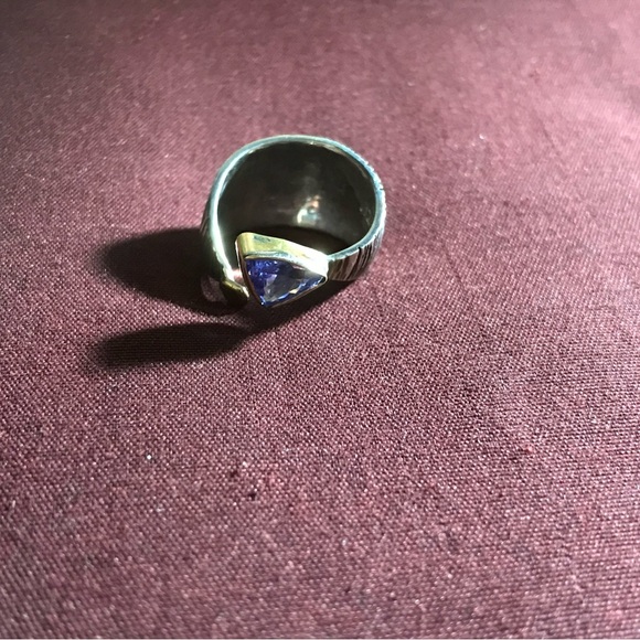 Sterling Silver 14K YG Tanzanite Ring Size 6.5 - Picture 15 of 15